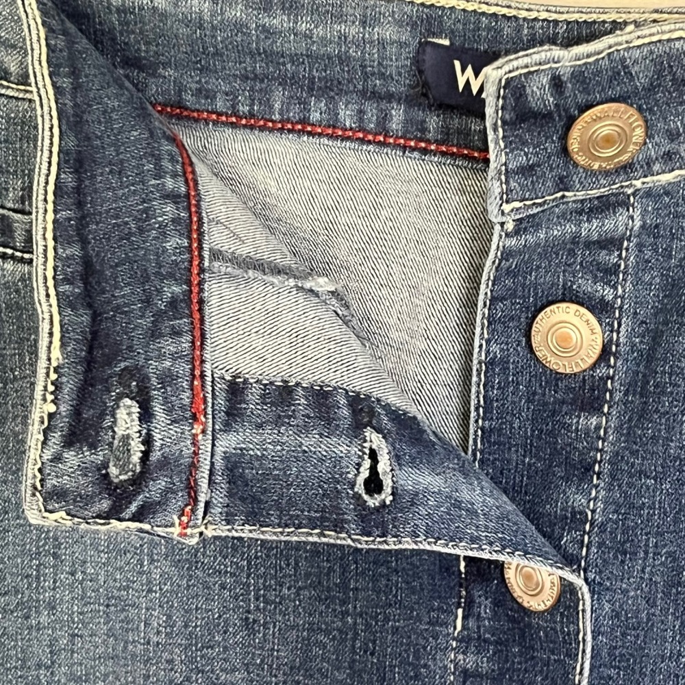 WallFlower Womens Denim Mini Skirt Button Front Medium Wash WFS11340 Size 11 - Picture 4 of 9